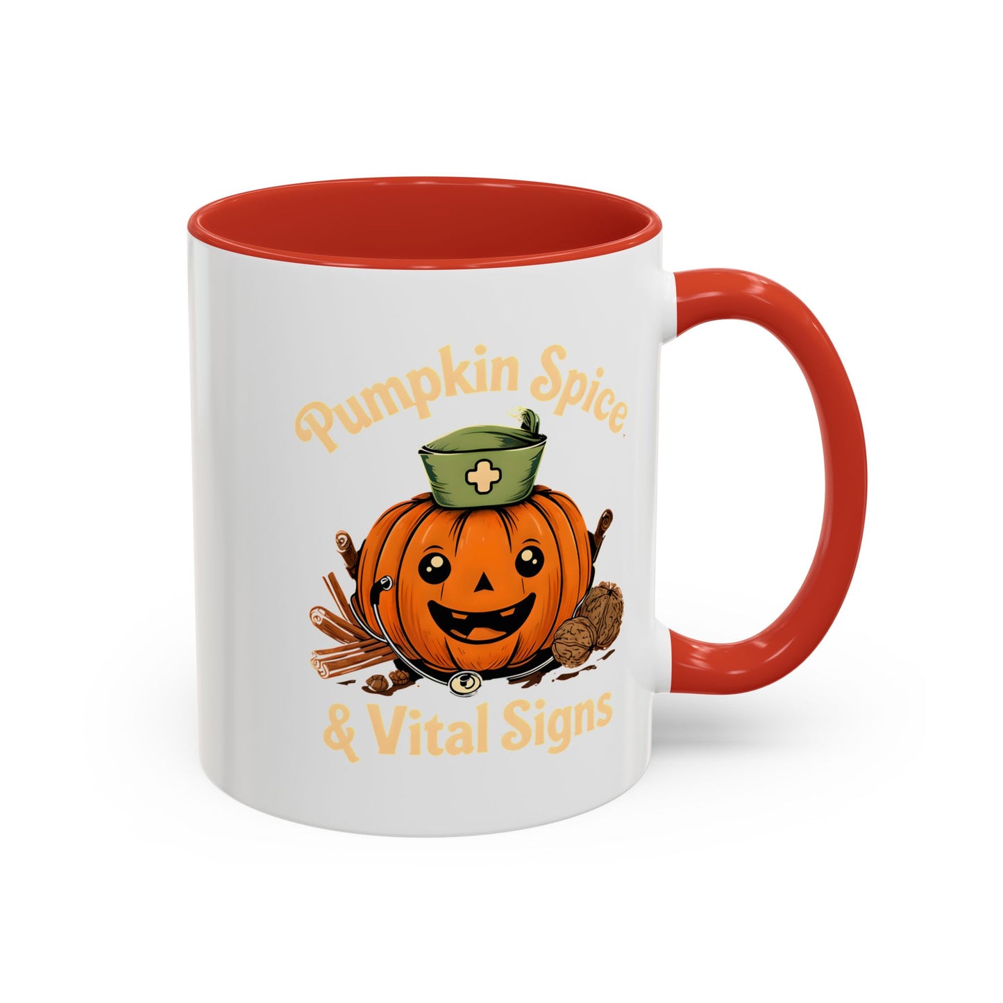 Pumpkin Spice Coffee Mug - Perfect for Fall Decor, Nursing Gifts, Halloween Parties, Cozy Mornings, Harvest Gatherings