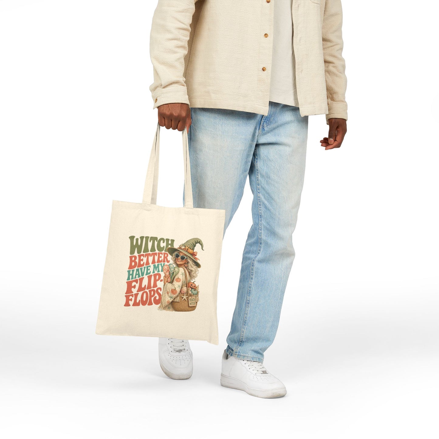 Witch Better Have My Flip Flops Tote Bag | Halloween Witch Illustration