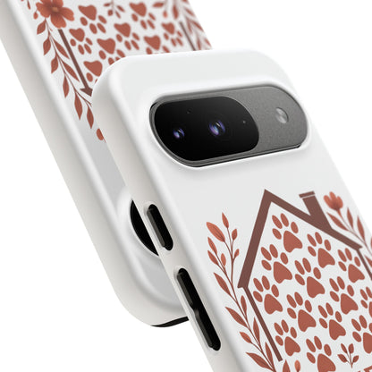 Cute Pet Phone Case, Home is Where the Paw Is, Animal Lover Gift, Phone Cover for Dog or Cat Owners