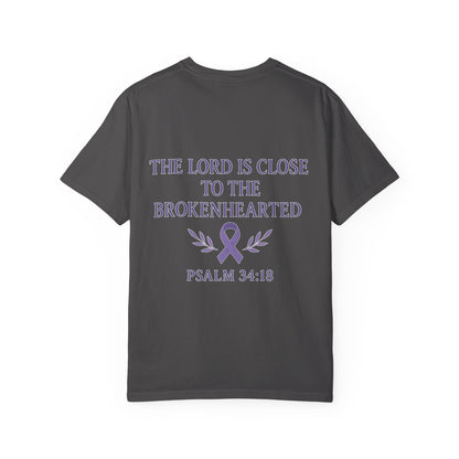 Garment-Dyed T-Shirt with Inspirational Quote, Unisex Motivational Tee, Gift for Faith, Comfort Clothing, Christian Apparel, Awareness