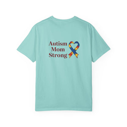 Autism Mom Strong T-shirt | Autism Awareness Puzzle Ribbon