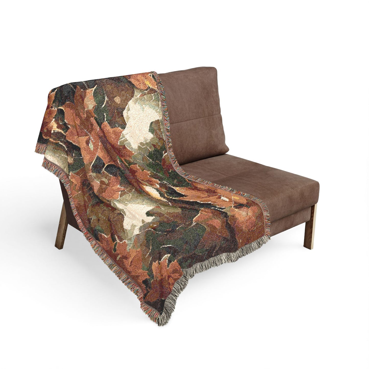 Cozy Artistic Woven Blanket - Floral & Abstract Home Decor, Great for Gift, Sofa, Bed, Fall Decor, Warm Throw
