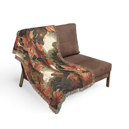 Cozy Artistic Woven Blanket - Floral & Abstract Home Decor, Great for Gift, Sofa, Bed, Fall Decor, Warm Throw