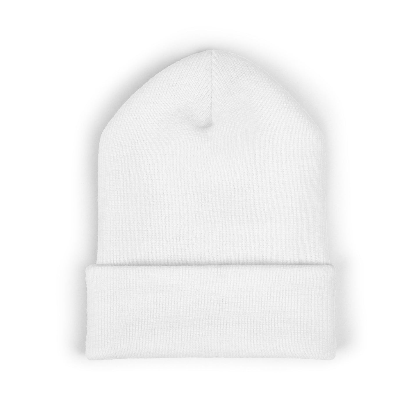 Chilly & Unbothered beanie | Embroidered cuffed knit hat, snowflake design