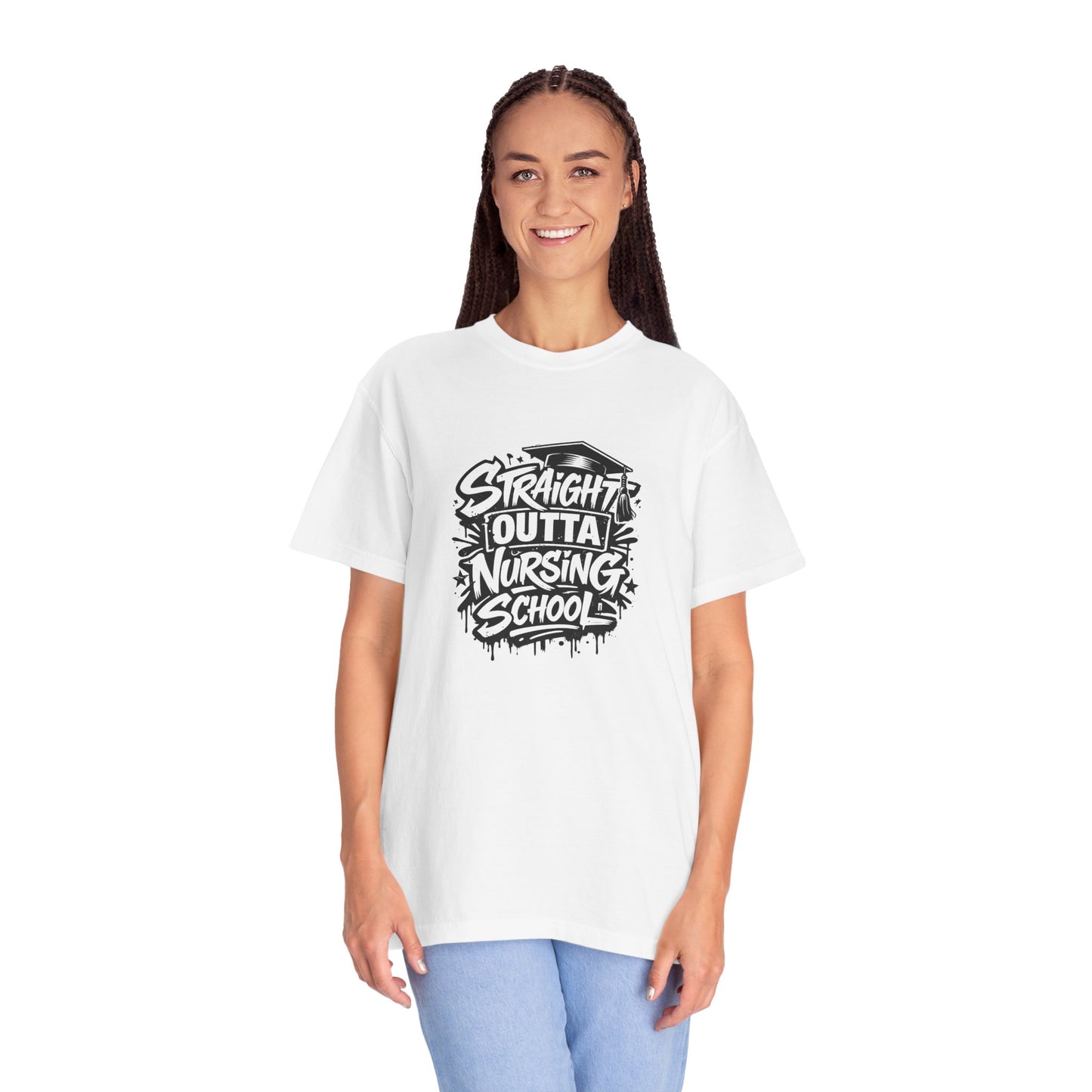 Straight Outta Nursing School T-shirt | Nursing Graduate Tee, Cap Graphic
