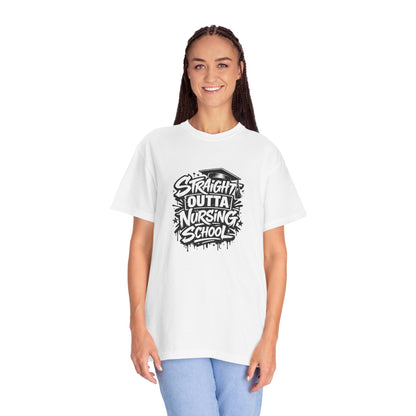 Straight Outta Nursing School T-shirt | Nursing Graduate Tee, Cap Graphic
