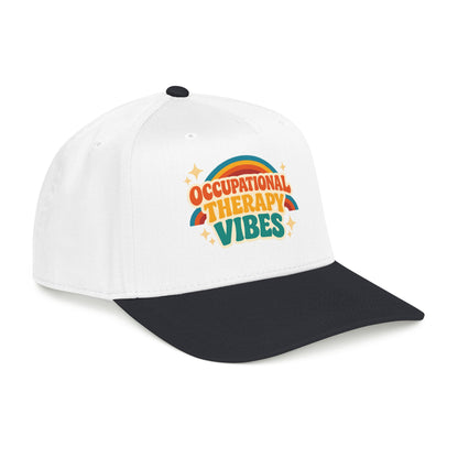 Occupational Therapy Vibes Cap | Retro Rainbow Mid Profile Baseball Cap