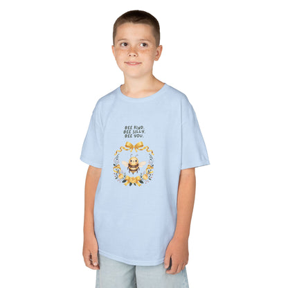 Bee Kind Bee Silly Bee You Kids T-Shirt | Cute Bee Wreath Design