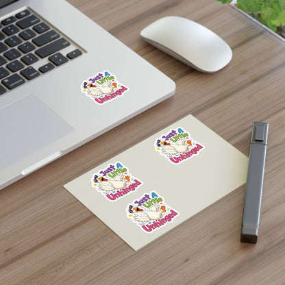 Just A Little Unhinged Sticker Sheet | Silly Goose Cartoon Stickers