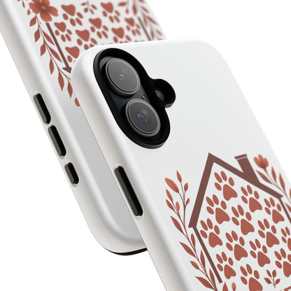 Cute Pet Phone Case, Home is Where the Paw Is, Animal Lover Gift, Phone Cover for Dog or Cat Owners