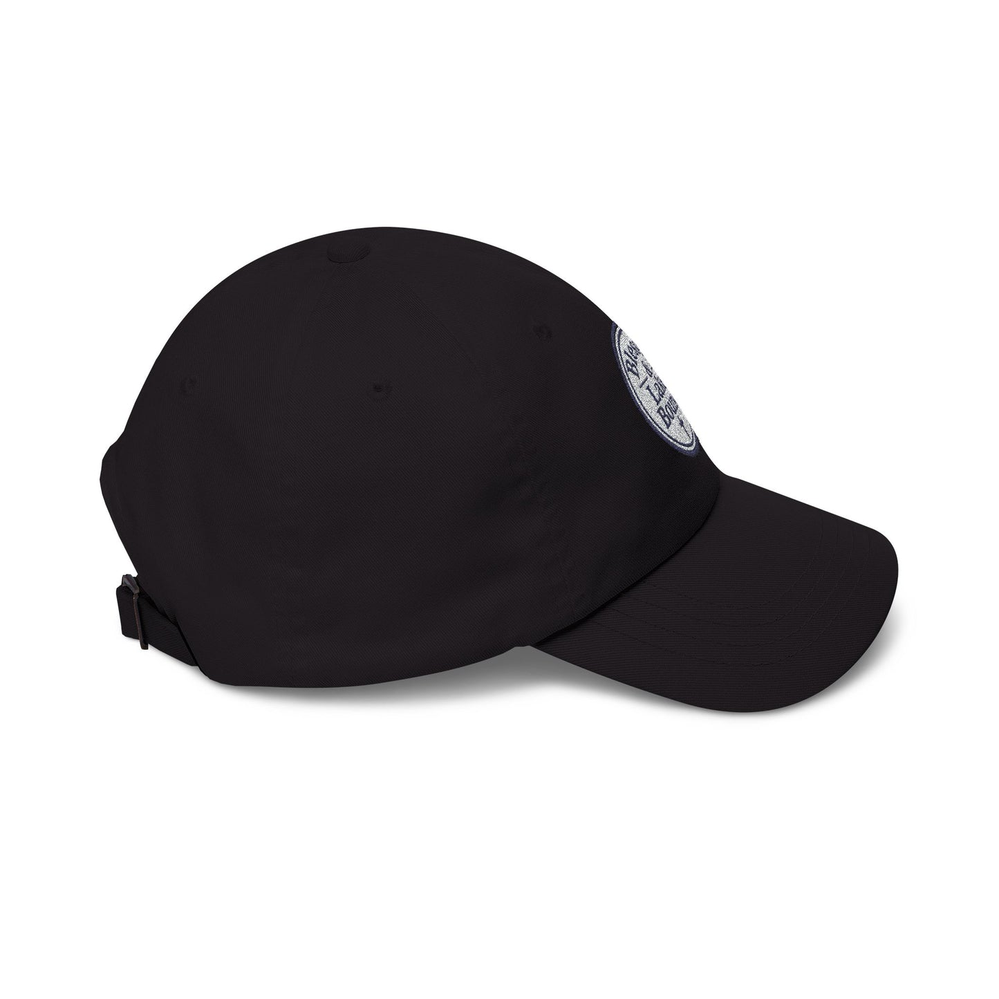 Blessed & Lake Bound Dad Cap | Embroidered Circle Logo, White Baseball Hat