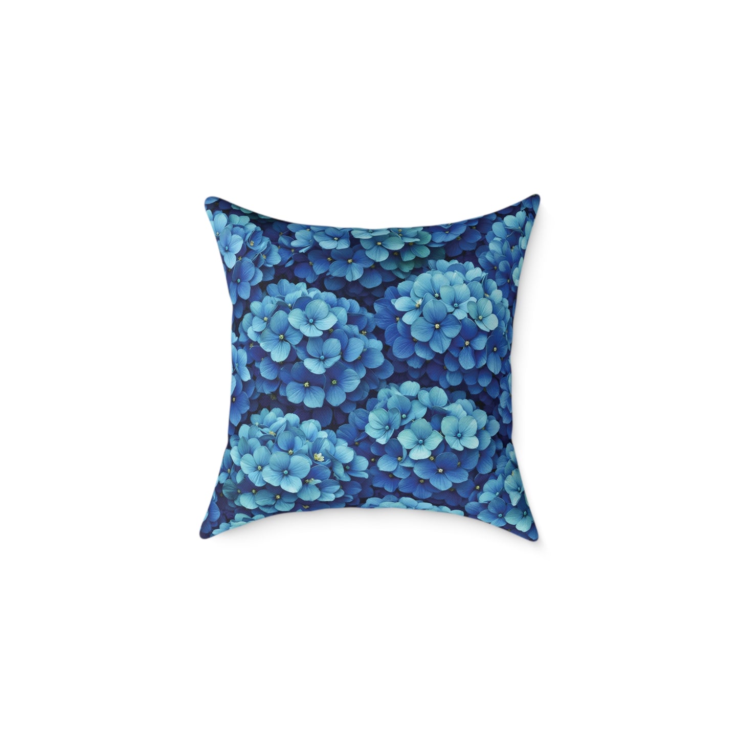 Blue Hydrangea Pattern Pillow | Floral Cushion Cover