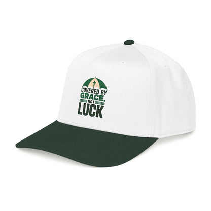 Covered by Grace Not Luck baseball cap | Christian faith hat