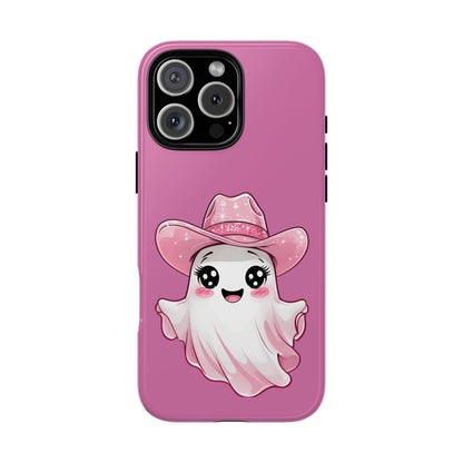 Cute Ghost Phone Case - Fun, Whimsical, Kawaii, Halloween, Gift Idea, Pink Ghost Design