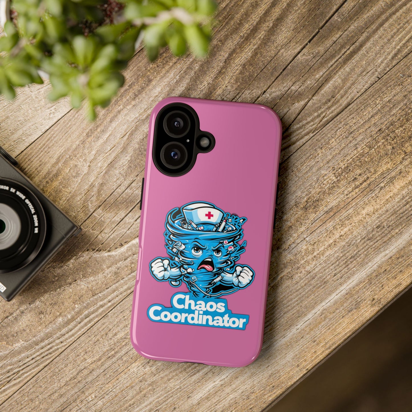 Chaos Coordinator Phone Case, Fun Nurse Gift, Tough Cases for Healthcare Heroes, Unique Cell Phone Cover, Funny Medical Humor/ Pink