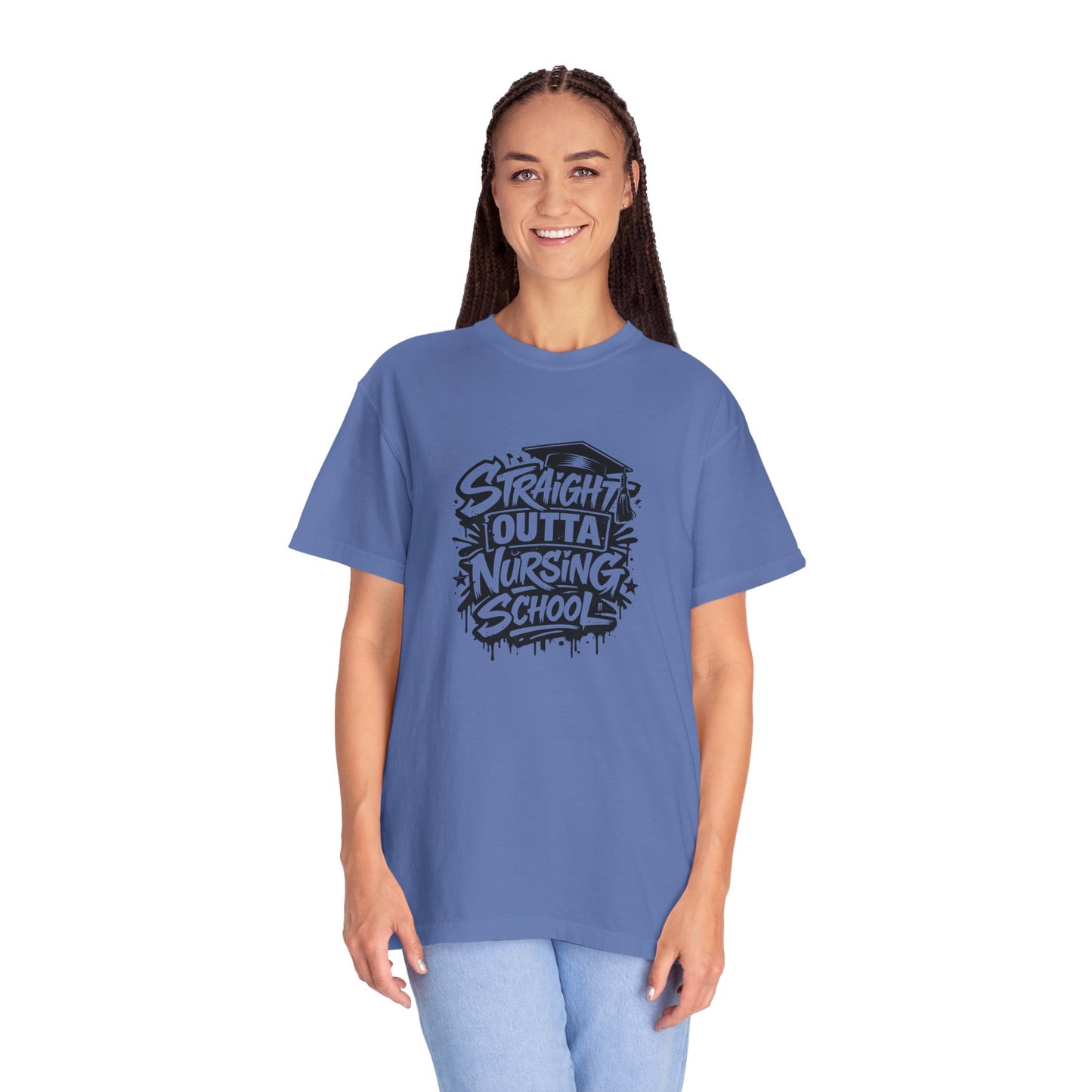 Straight Outta Nursing School T-shirt | Nursing Graduate Tee, Cap Graphic