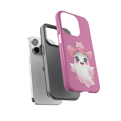Cute Ghost Phone Case - Fun, Whimsical, Kawaii, Halloween, Gift Idea, Pink Ghost Design