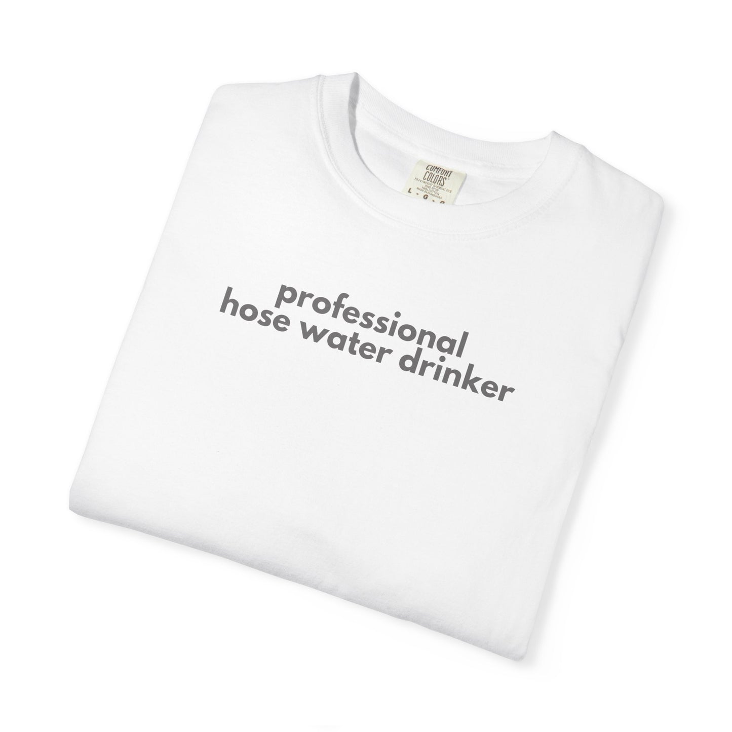 Funny Professional Hose Water Drinker Gen X Humor Unisex T-shirt, Sarcastic Tee, Novelty Shirt, Gift for Gen X, Humorous Graphic Tee
