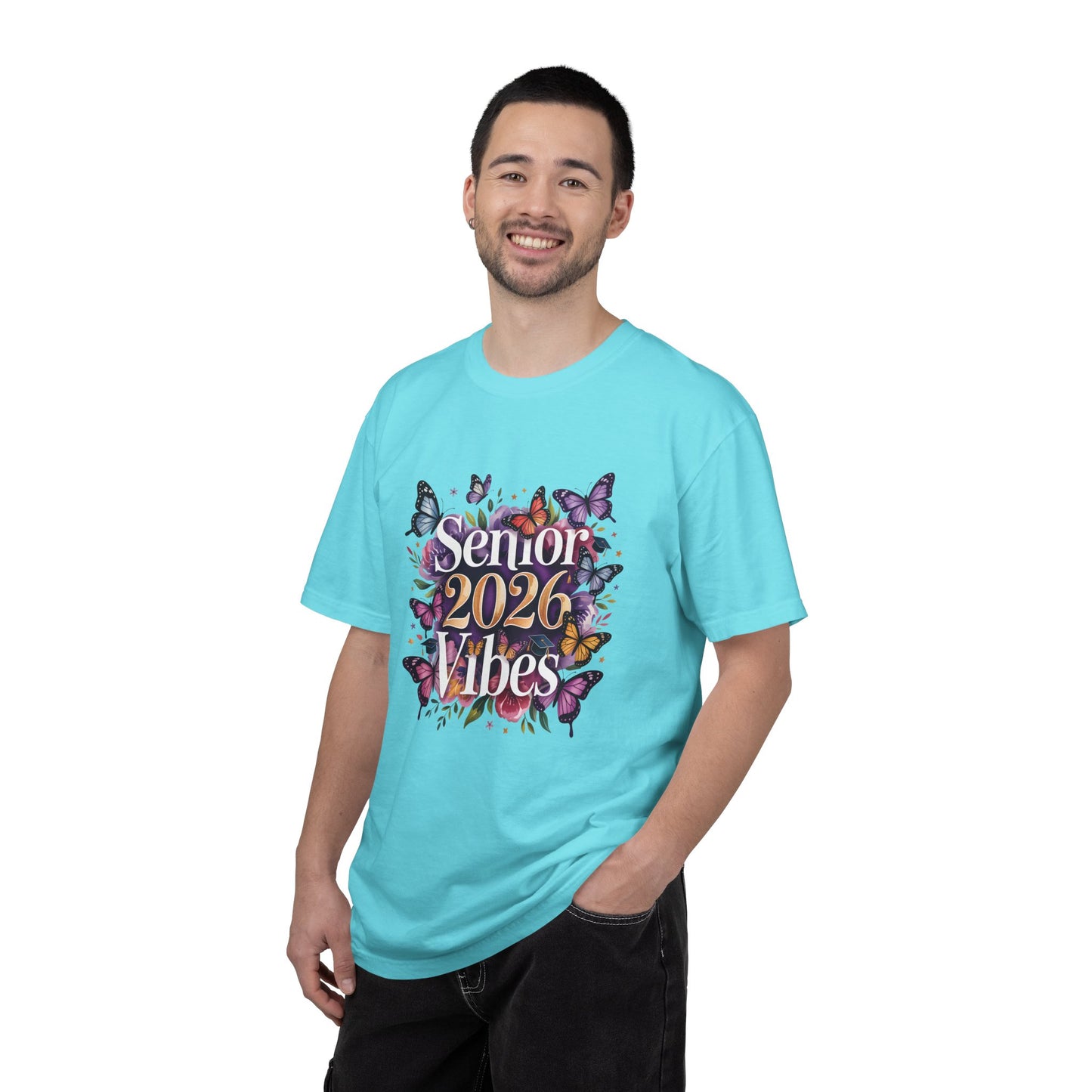 Senior 2026 Vibes T-Shirt | Butterfly Graduation Design