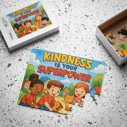Kids' Kindness Puzzle, 30-Piece Jigsaw for Compassionate Play, Fun Learning Activity, Gift for Children, Educational Game, Family Bonding
