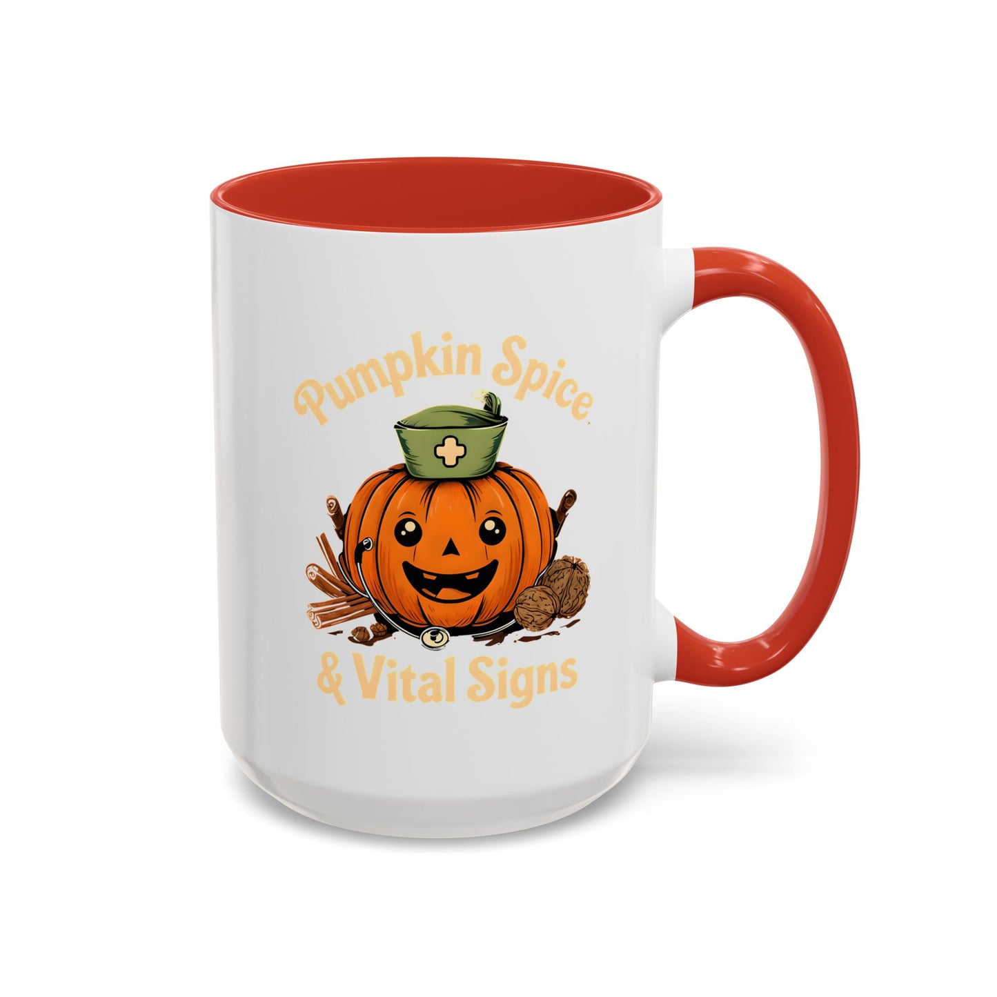 Pumpkin Spice Coffee Mug - Perfect for Fall Decor, Nursing Gifts, Halloween Parties, Cozy Mornings, Harvest Gatherings