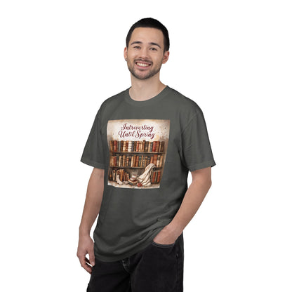 Introverting Until Spring T-Shirt, Cozy Literary Tee, Perfect Gift for Book Lovers, Spring Vibes Shirt, Relaxed Fit Fashion