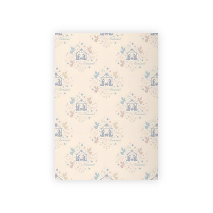 Nativity Scene Pattern Wrapping Paper Roll | Religious Christmas Gift Wrap