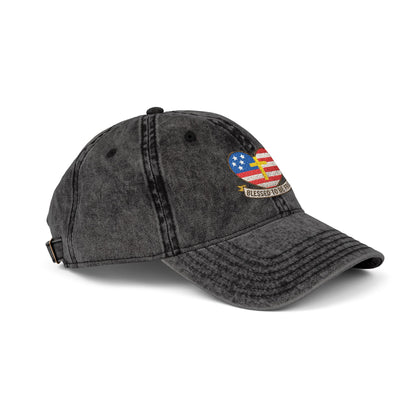 Embroidered Cap Blessed to Be Free - Vintage Freedom Hat, Retro Baseball Cap, Distressed Dad Cap for Men and Women, Adjustable Unisex Hat,