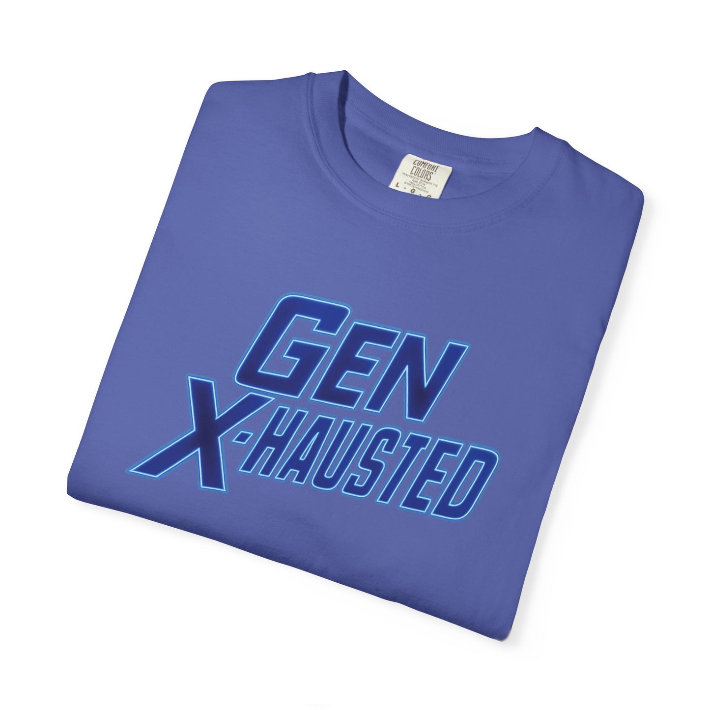 Gen X-Hausted Unisex T-shirt, Forgot Again Found Out Funny Tee, Gen X Humor Gift, Retro 80s 90s Shirt, Vintage Style Clothing