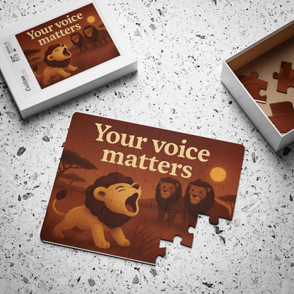 Kids' Puzzle, Your Voice Matters 30-Piece, Children's Jigsaw Game, Interactive Learning Toy, Educational Activity