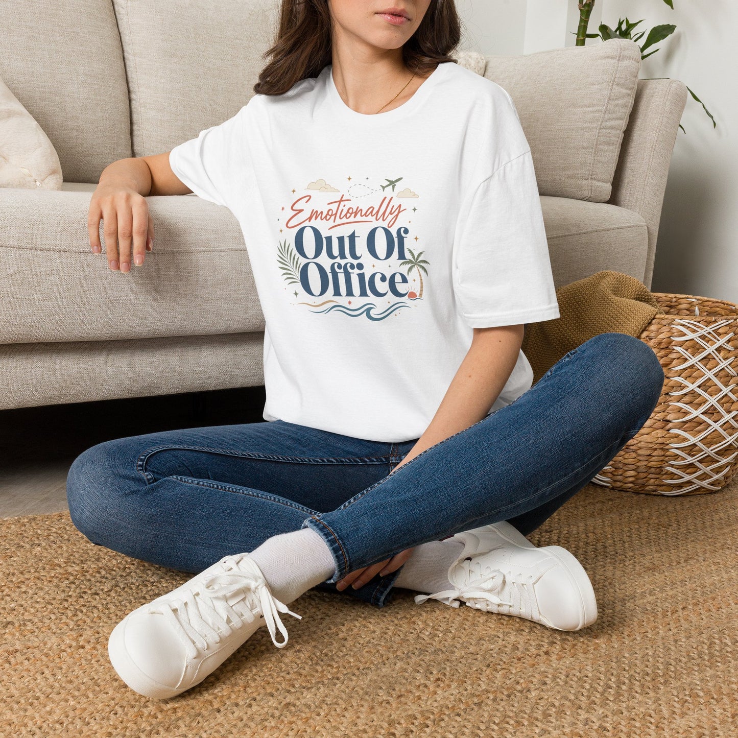 Emotionally Out Of Office T-Shirt | Vacation Palm Beach Design