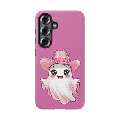 Cute Ghost Phone Case - Fun, Whimsical, Kawaii, Halloween, Gift Idea, Pink Ghost Design