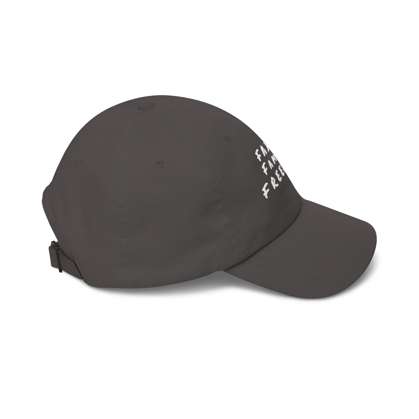 Embroidered Dad Cap, Faith Family Freedom Hat, Baseball Cap for Dad, Men's Hat with Inspirational Words, Religious Gift for Him
