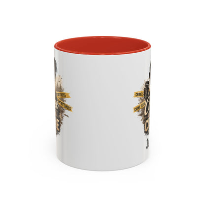 Coffee Kids and Crime Mom Podcast Mug | Accent Coffee Mug