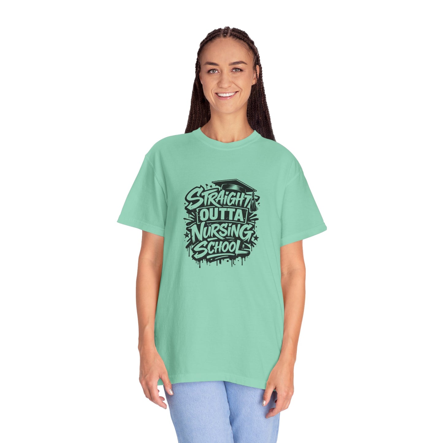 Straight Outta Nursing School T-shirt | Nursing Graduate Tee, Cap Graphic