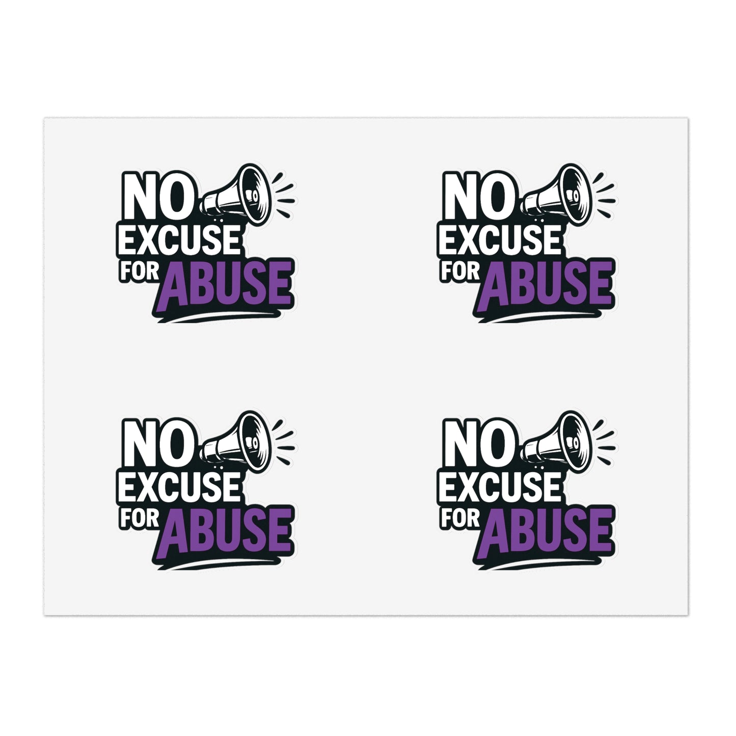 Empowerment Sticker Sheets - No Excuse for Abuse | Protest Stickers, Advocacy Decor, Gift for Social Activists, Awareness Campaigns