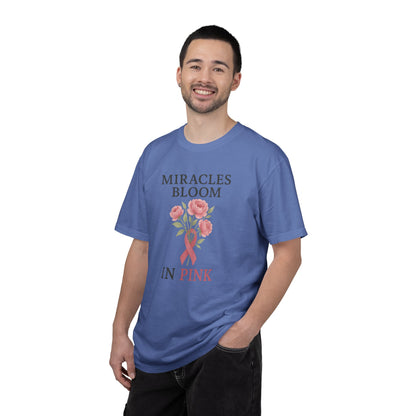 Breast Cancer Awareness T-Shirt, Floral Design for Charity Events, Gifts for Survivors, Unisex Apparel, Supportive Fashion