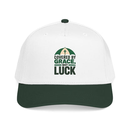 Covered by Grace Not Luck baseball cap | Christian faith hat