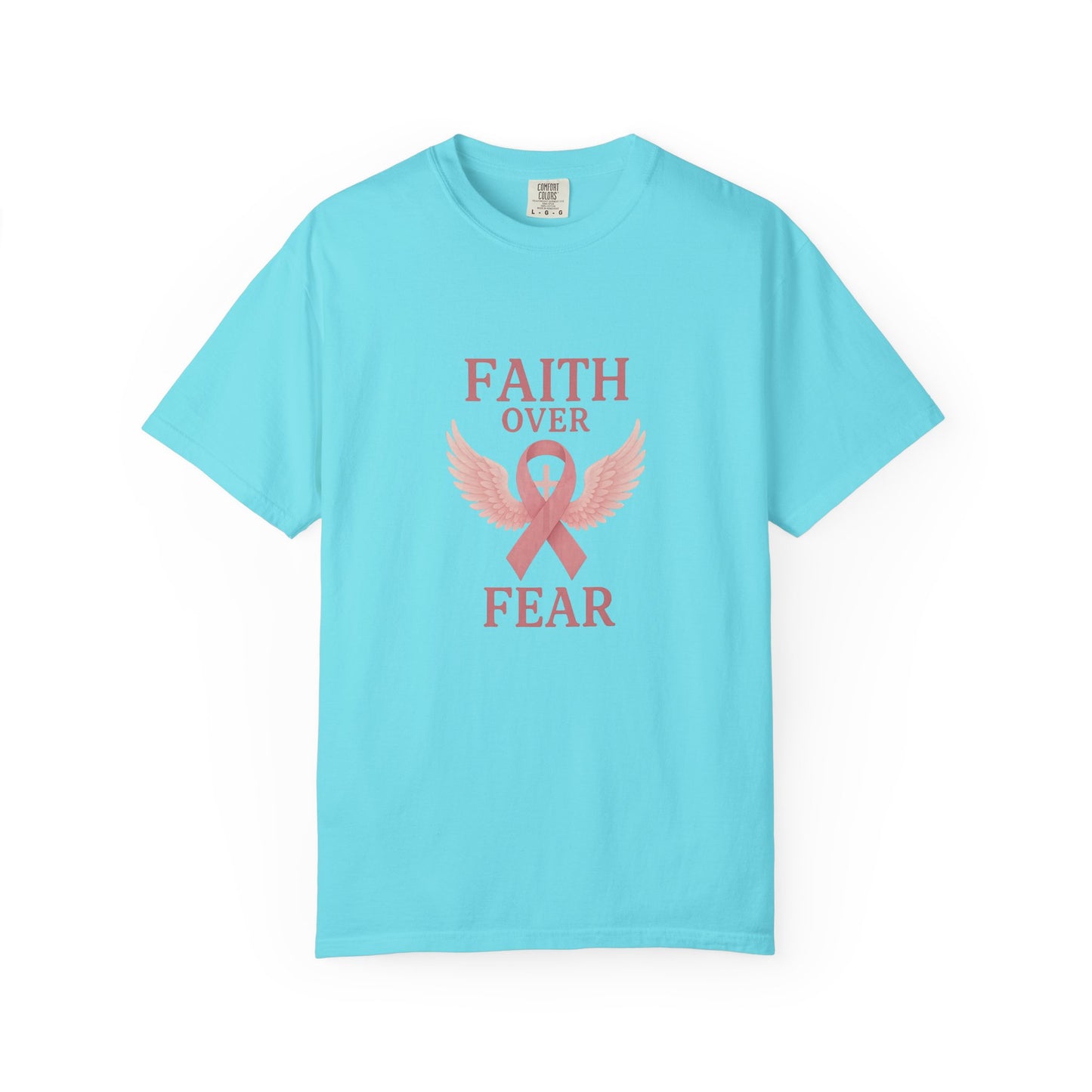 Faith Over Fear Unisex T-Shirt, Inspirational Shirt, Breast Cancer Awareness Tee, Gift for Support, Everyday Casual Wear