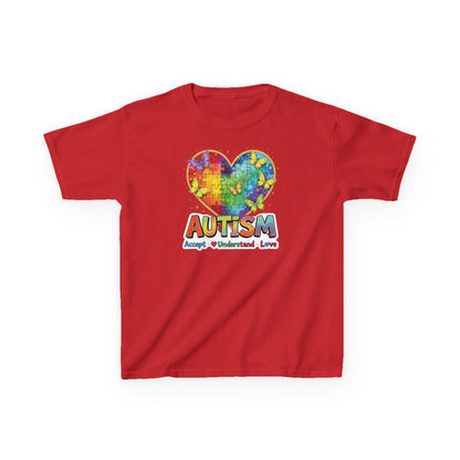Autism Puzzle Heart Kids Tee | Accept Understand Love