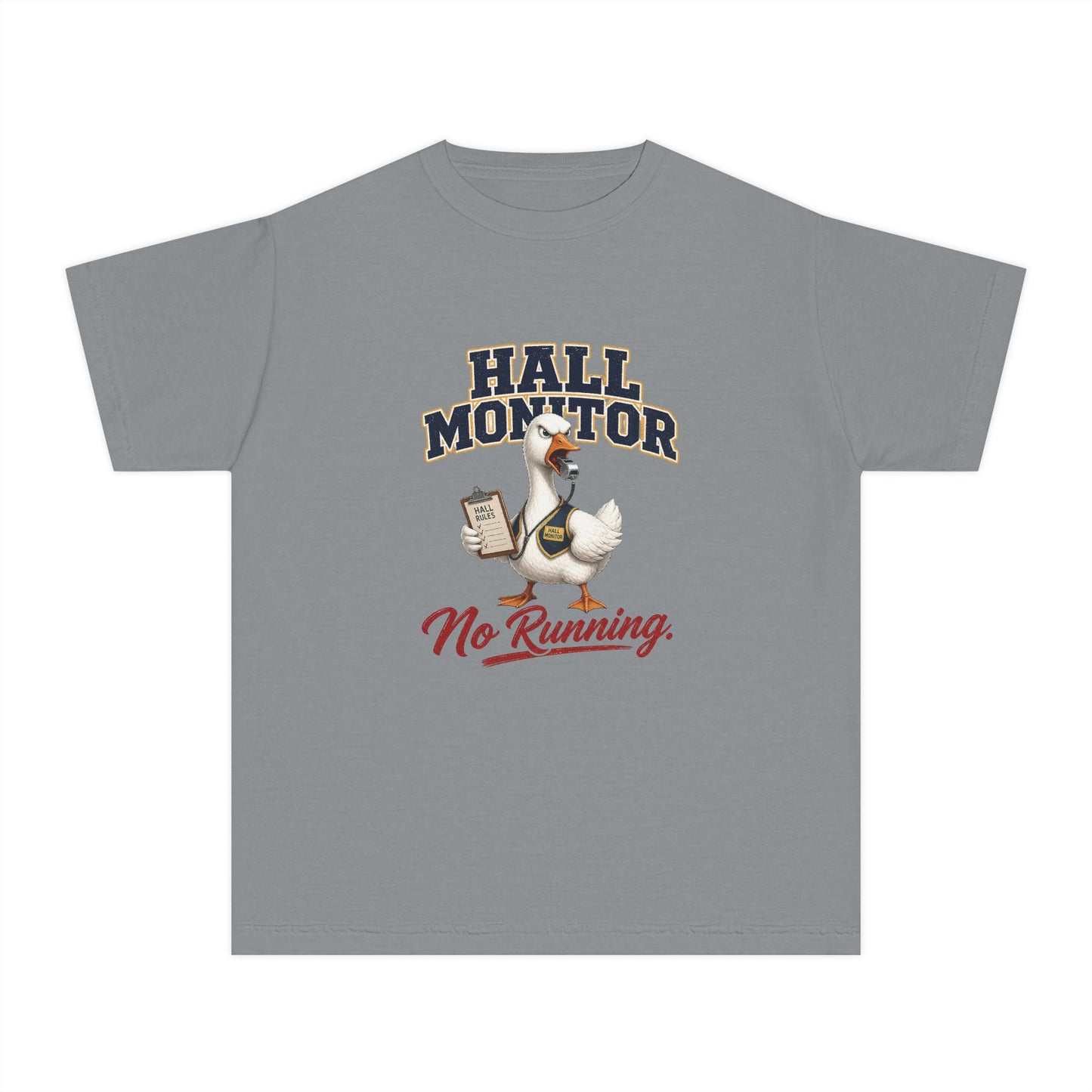Hall Monitor Goose No Running Tee | Kids school safety shirt