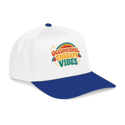 Occupational Therapy Vibes Cap | Retro Rainbow Mid Profile Baseball Cap