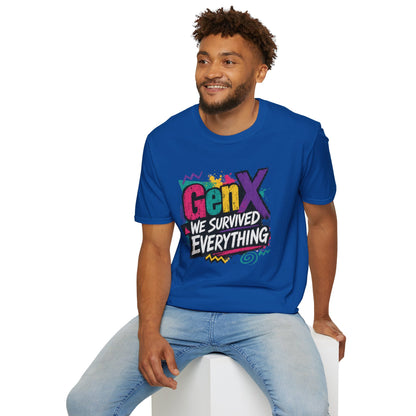 Gen X We Survived Everything T-Shirt | 90s Retro Graphic Tee