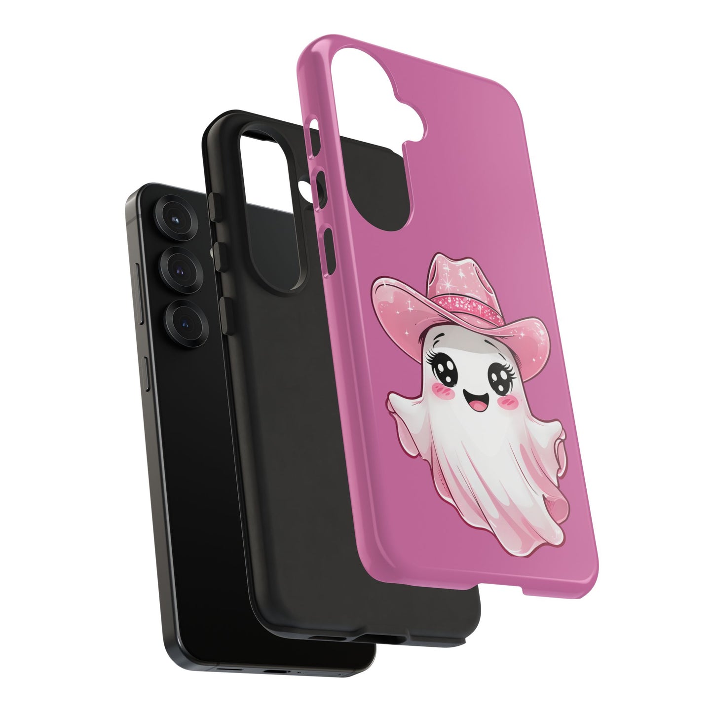 Cute Ghost Phone Case - Fun, Whimsical, Kawaii, Halloween, Gift Idea, Pink Ghost Design