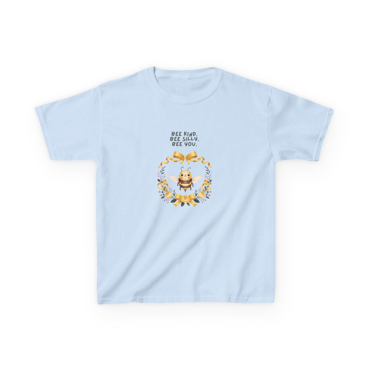 Bee Kind Bee Silly Bee You Kids T-Shirt | Cute Bee Wreath Design