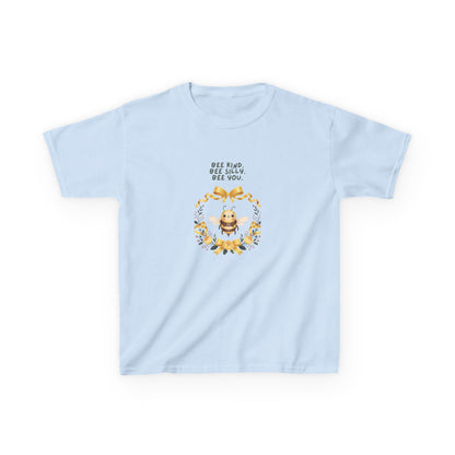 Bee Kind Bee Silly Bee You Kids T-Shirt | Cute Bee Wreath Design