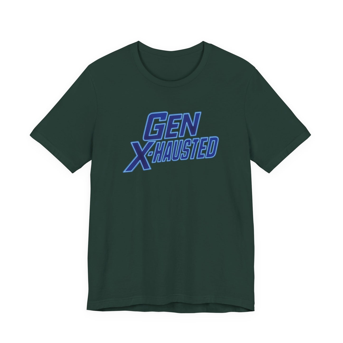 Gen X-Hausted Unisex Tee - Retro Humor Tee, Gift for Gen X, Casual Wear, Trendy Graphic Shirt, Unique Meme Apparel