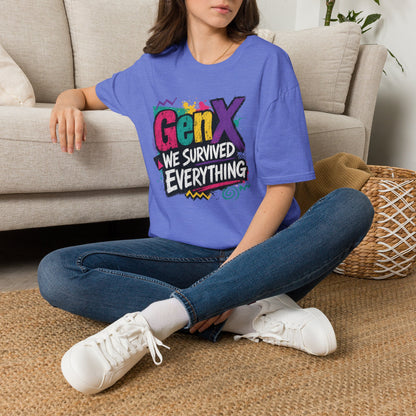 Gen X We Survived Everything T-Shirt | 90s Retro Graphic Tee