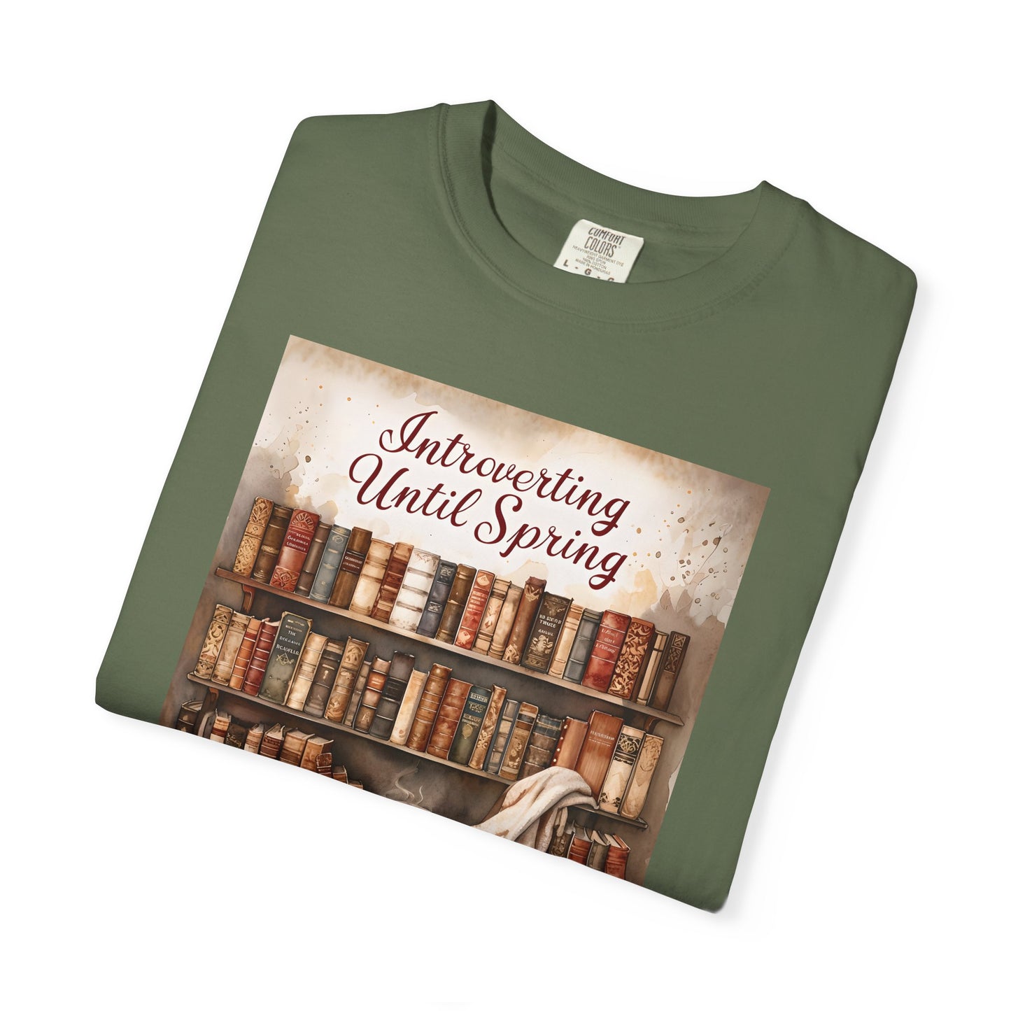 Introverting Until Spring T-Shirt, Cozy Literary Tee, Perfect Gift for Book Lovers, Spring Vibes Shirt, Relaxed Fit Fashion
