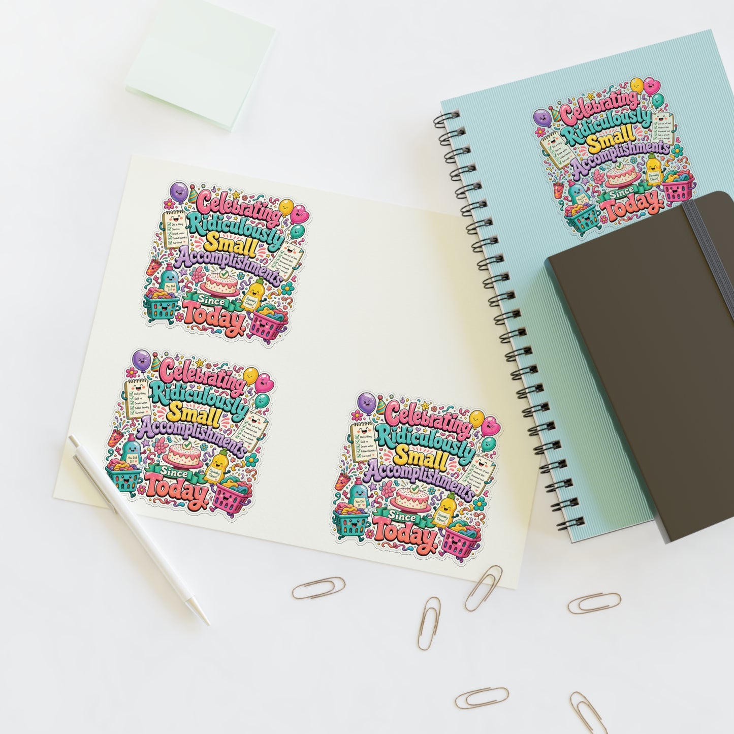 Celebrating Ridiculously Small Accomplishments Sticker Sheets | Cute Planner Stickers, Motivational Scrapbook Decals
